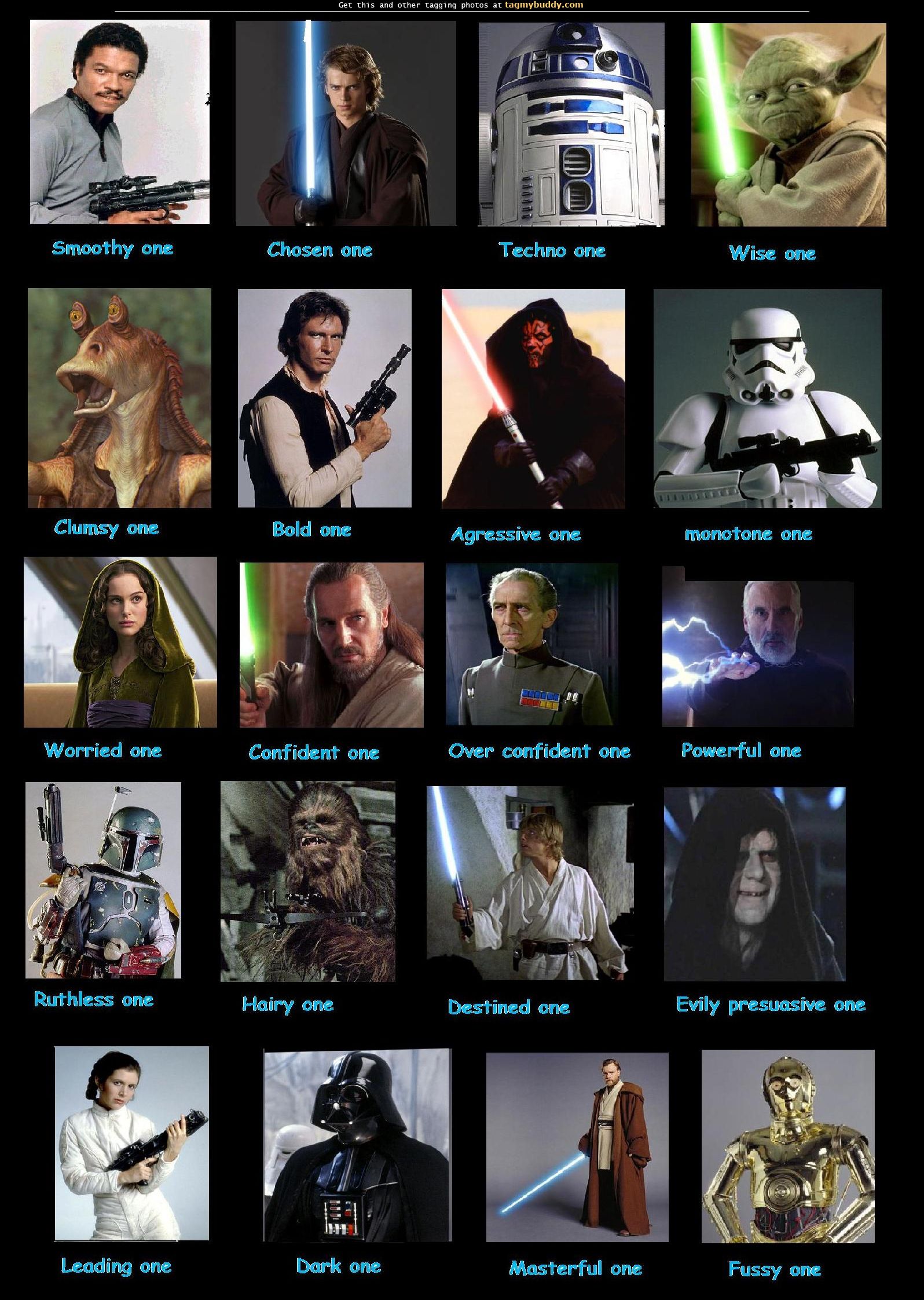 all the star wars characters names and pictures